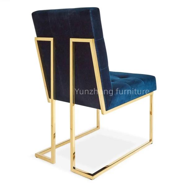 201 Stainless Steel Velvet Cozy Sofa Chair Hotel / Living Room Furniture