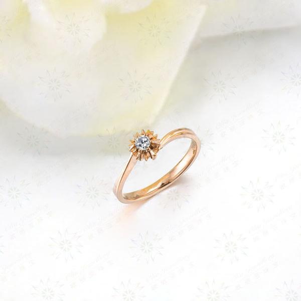 High Quality 18K Rose Gold Diamonds Engagement Ring for Women (GDR002)
