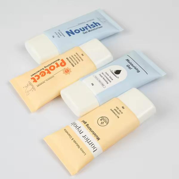 Clear Plastic Cosmetic Tubes Screw Cap Eco Friendly Tube Packaging 50ML