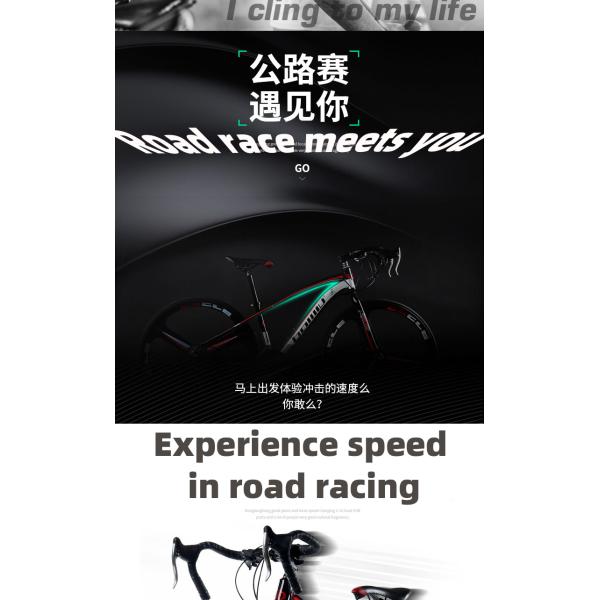 OEM/ODM Accepted 16kg Road Bike with Steel Carbon Frame 26'' Bicycle Mountainbike 700C Roadbike