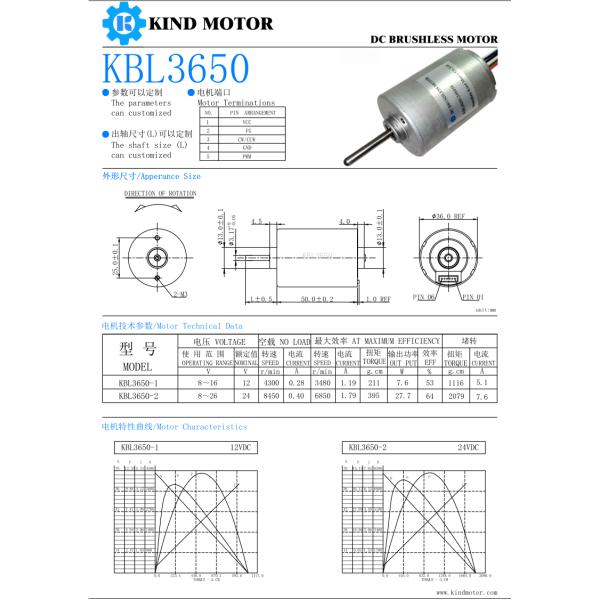 36mm Permanent Magnet Brushless DC Motor , Multiapplication High Power Bldc Motor