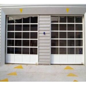 Industrial Logistic Area Loading Port 40mm Glass Garage Aluminum Sectional Door
