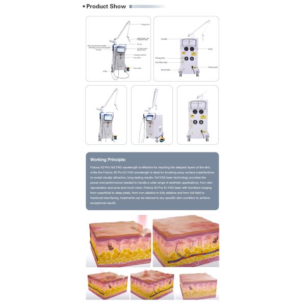 Fotona 4D Pro Co2 Fractional Laser Machine ND YAG 1064NM Long Pulse Face Lifting