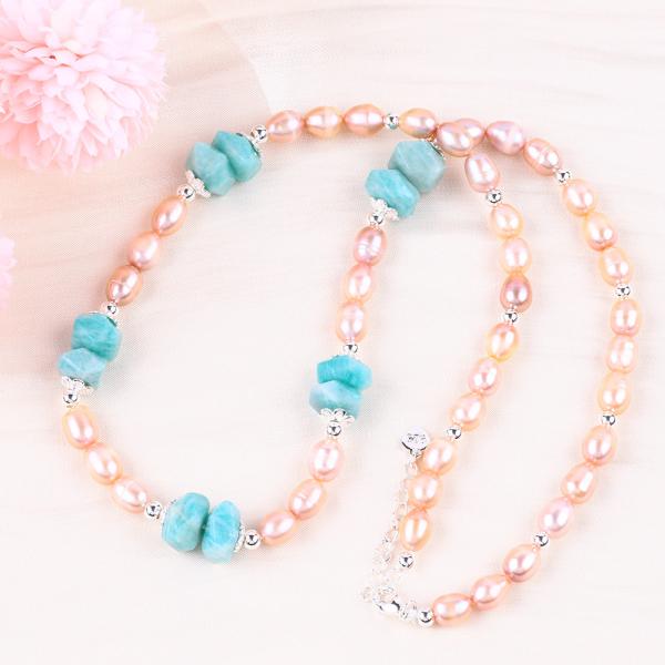 6mm Bead Fresh Water Pearls Necklace Jewelry Healing Energy