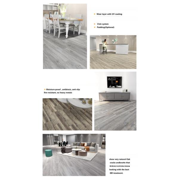 5.5mm Waterproof SPC Laminated Flooring with Unilin Click System and Smooth Finish