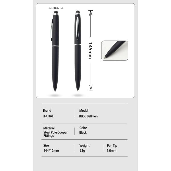 Metal Soft Touch Feeling Ballpoint Pen 1.0mm Multi Color Touch Screen Ball Pen