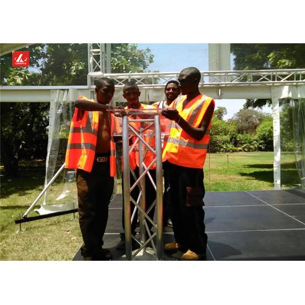 Lectern Podium Aluminum Square Truss / Triangle Tilted Truss Customized Length