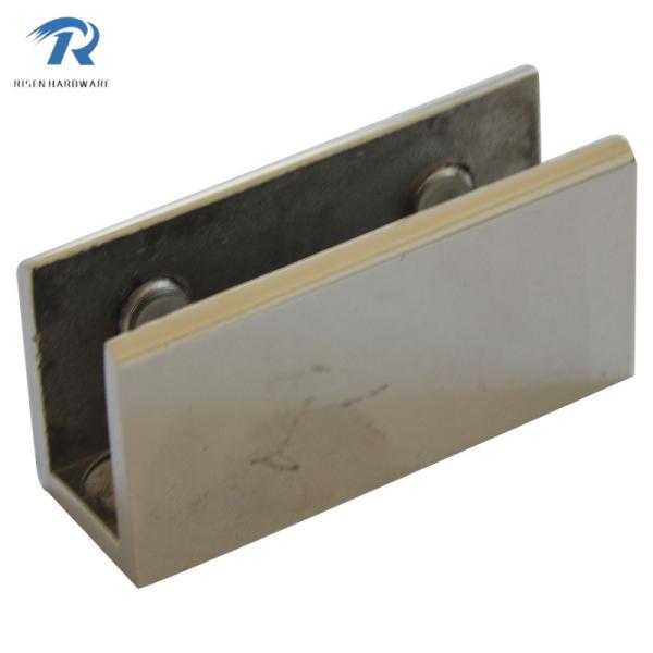 stainless steel glass clamps RS2802, finishing satin and mirror, 8-12mm thickness glass