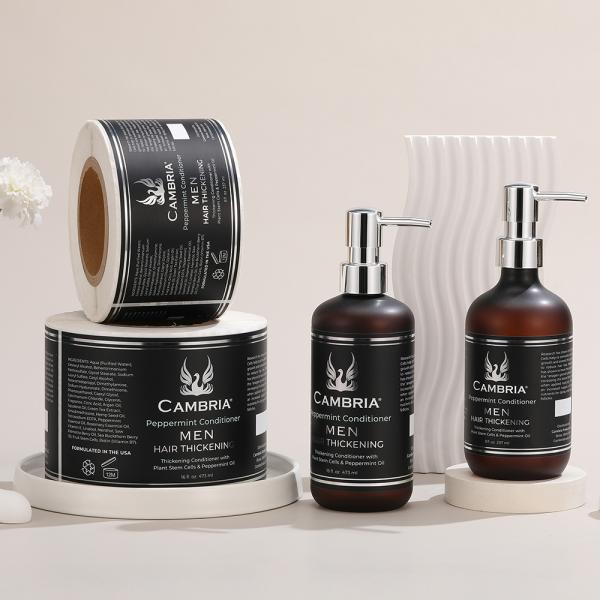 Synthetic Paper Adhesive Label Sticker Daily Chemical Shower Shampoo Care Sticky Label Stickers