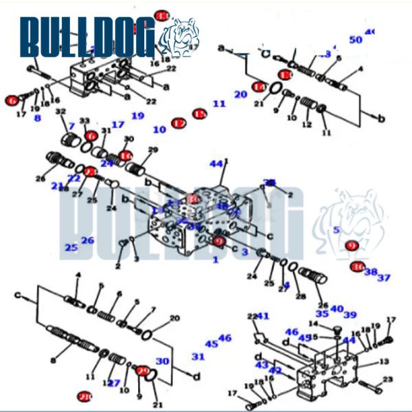 Good Sealing 707-99-74210 Komatsu Service Kits D155AX-6 Dozer Hydraulic Oil Seal Kit