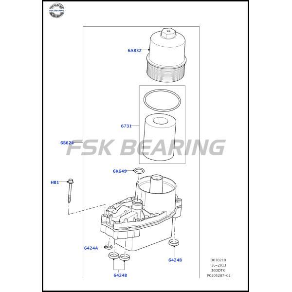 FSK LR061969 Aluminum Oil Radiator For Land Rover Jaguar
