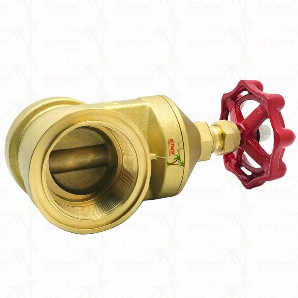 Brass Gate Valve With Red Handle 2 1/2" Customized Size High Pressure Bearing Capacity