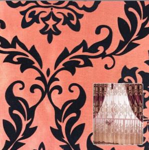 China Flocking Dupioni Fabric for window curtain fabric on sale