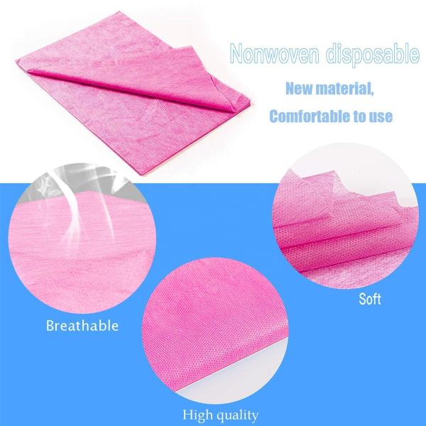 Pink Disposable Bed Cover For Facial Use PP PE Hospital Massage