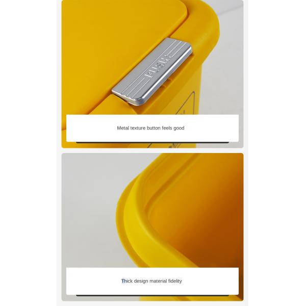 Yellow Hazardous Substance Shake Lid Hospital Sharps Box Medical Waste Trash Can Waste Storage Box