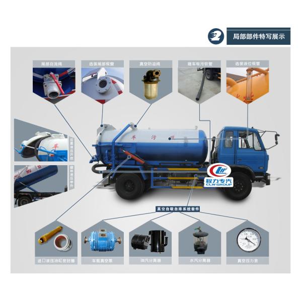 10 Ton Sewage Collection Truck Dongfeng 10cbm Vacuum Sewage Sucking Truck
