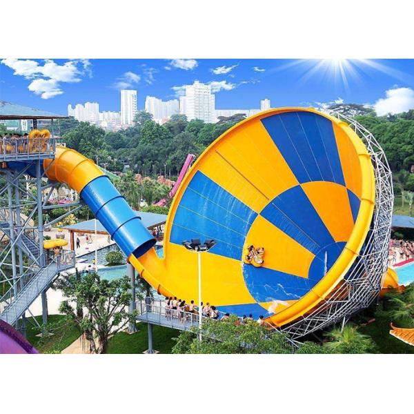 Super Tornado Water Slide 14.6m Platform Height Theme Park Equipment