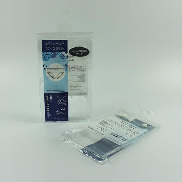 custom printed aluminum foil lined hook hanger zip lock sock packaging bag,PVC bag/PVC hook bag /PVC hanger bag for Unde