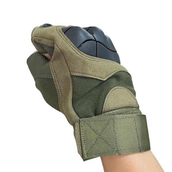 Green Customized Half Finger SKI Protection Training Gloves for Protection
