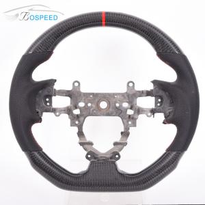 China Black Honda Perforated Leather Steering Wheel Carbon Fiber High Gloss on sale