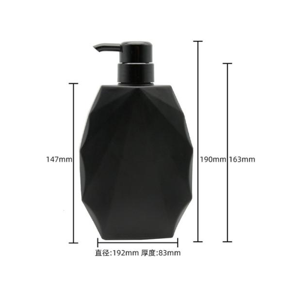 Black Empty Lotion Pump Bottles Lightweight Face Cream Dispenser 400ml Pump Bottle