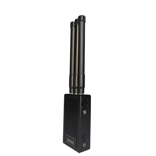 3 antennas portable signal jammer blocks 315MHz,433/434MHz,868MHz signals, coverage range up to 200 meters.