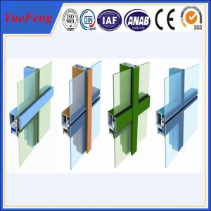 Quality competitive price aluminium curtain wall powder coated aluminium profile wholesale