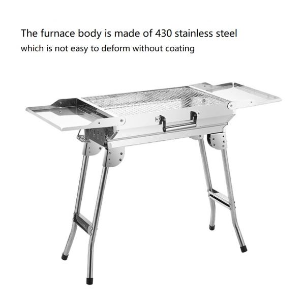 Foldable Small Portable Charcoal Barbecue Grill with Oxygen Depletion Safety Device