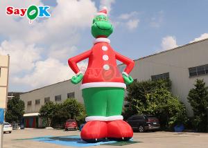 Quality 32.8FT Gemmy Christmas Airblown Inflatable Grinch With Santa Hat wholesale