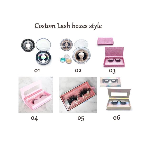 60pcs/Set Natural Mink fur Private Label 25mm Thick Mink Eyelash