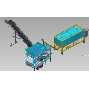 China Mini Mobile Concrete Batching Plant 30m³/h Wet Batching Plant  Fast moving  On site on sale