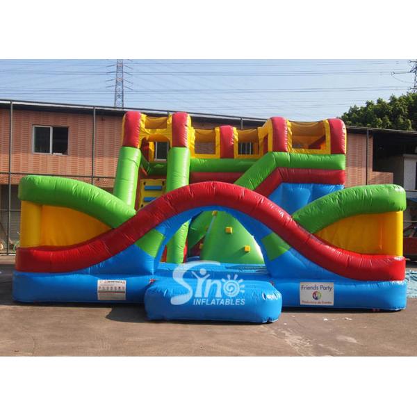 Commercial Use Outdoor Cross Rainbow Inflatable Fun City For Sale Made Of Top Quality Pvc Tarpaulin