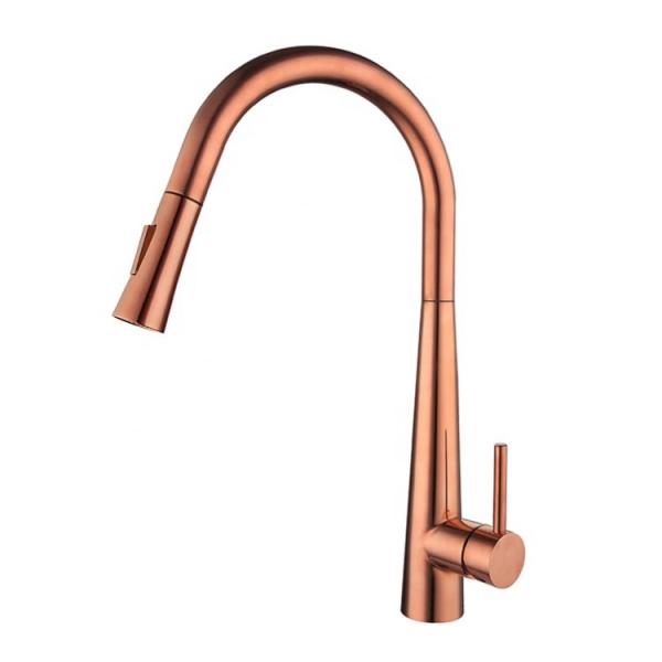 Stainless Steel Copper Pull Out Kitchen Sink Faucet