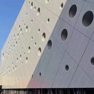 Waterproof Aluminium Perforated Panel Metal Curtain Wall Round Hole