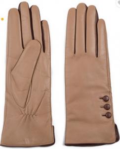 Winter Women Fashion Gloves Leather Real Lambskin Warm Windproof Type