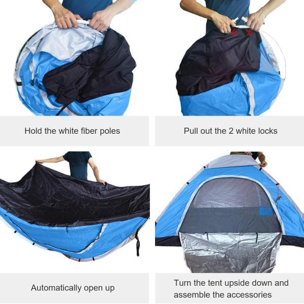 190T Polyester Pop Up Instant Lightweight Backpacking Tent