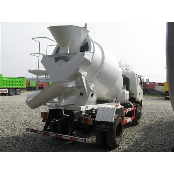 Professional Small Concrete Mixer Truck Self Loading HOWO 4*2 3 CBM White Color