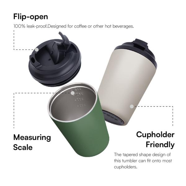 Double Wall Insulated Stainless Steel Water Cup With Spill Proof Lid
