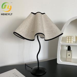 Quality Modern LED Bedside Table Lamp Petal Umbrella Type S-Bar Metal Bedroom Hotel Table Lamp wholesale