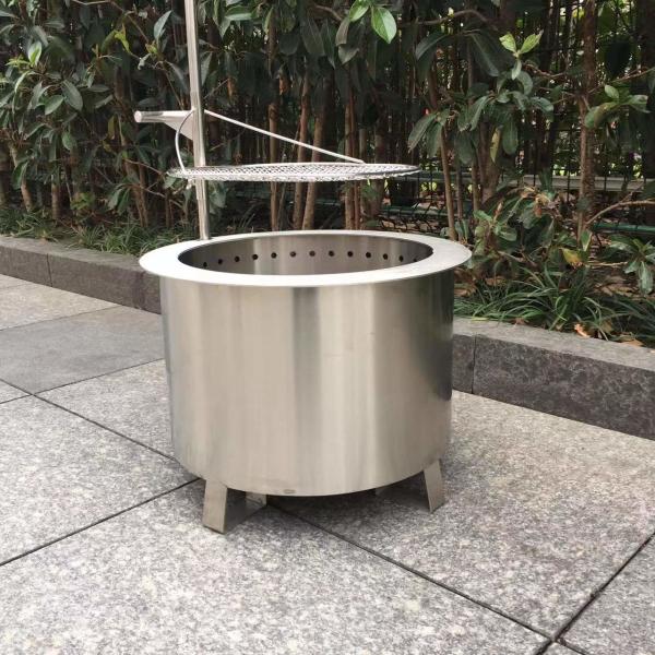 Charcoal Round Smokeless Fire Stove 14 Inch Pit With Grill