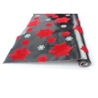 China Factory Directly Wholesale Flocking Snowflake Flower Design Flocked Gift Wrapping Paper Roll for sale