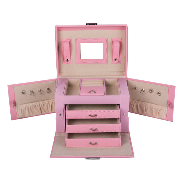 Locked Portable Jewelry Display Cases , Portable Earring Organizer Box