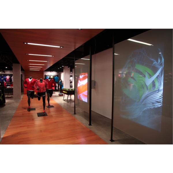 1.52*5m Light weight Transparent / White Front & Rear Projection Film for Window Advertising