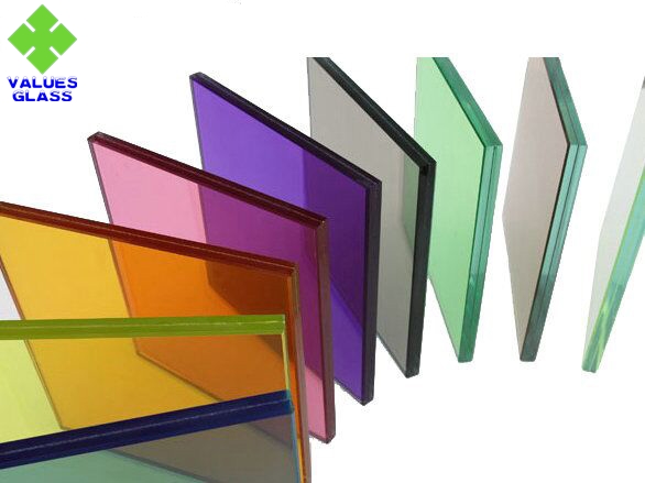 Multi Color Laminated Glass Sheets High Safety For Avoid Causing Injury