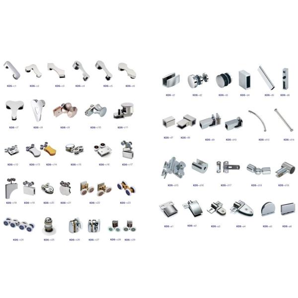 Tempered Glass Frameless Single Shower Doors Red Bronze Hinge Swing Stainless Steel