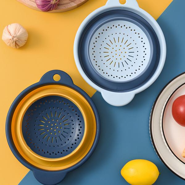 Collapsible Colander Set Of 3 Heat Resistant Washing And Draining Of Vegetables Fruits Pasta Perfect For Kitchen Trainer