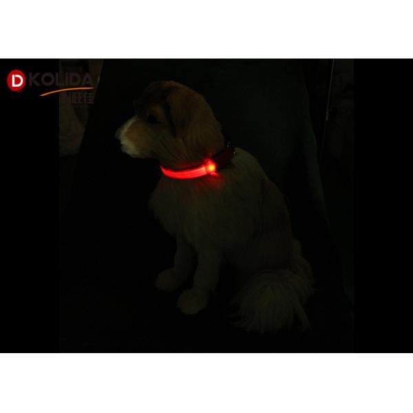 Stylish Pet Cat Dog Glow LED Collar Flashing Light Up Nylon Night Safety Collars