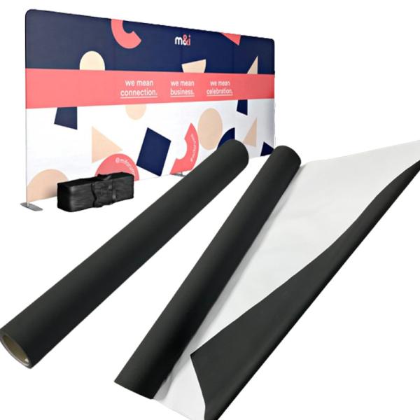 Direct Inkjet Backdrop Textile 260gsm Black Back B1 Flame Retardant Cloth Roll