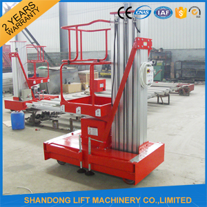 Single Four Mast Aluminum Alloy Aerial Work Platform Lift For Aerial Work CE Hydraulic