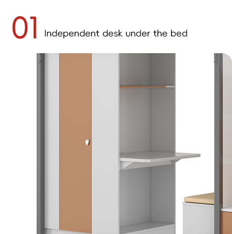 Modern Simple Strong Privacy,Customization High Stability Of Student Apartment Bed By Myidea Bed Under The Table With Wardrobe